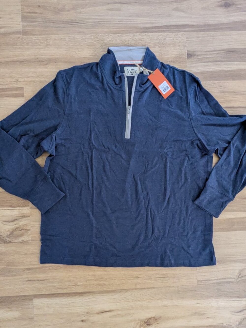 NWT The Normal Brand Puremeso Quarter Zip Navy Men’s XXL Pullover